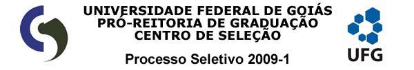 Processo Seletivo UFG 2009-1